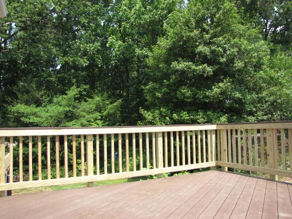 View of the deck looking to the backyard