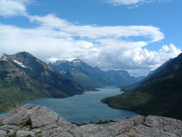 photo with view of Glacier National Park,